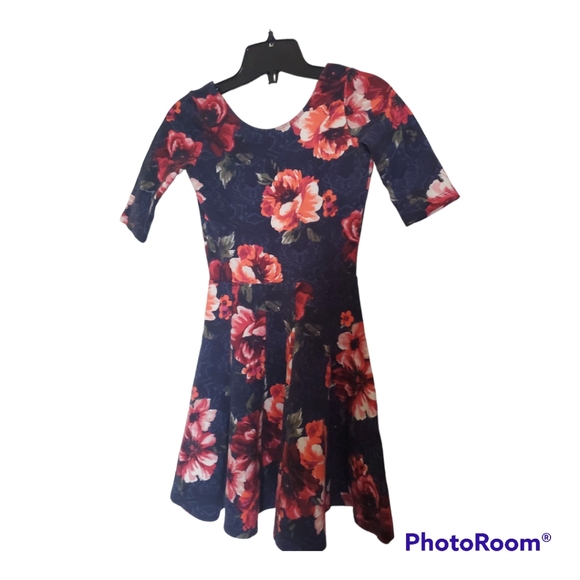 HOLLISTER Girl's Floral Print Flare Dress - Size 8, M - Picture 5 of 5